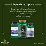 Swanson Complejo triple de magnesio — dosis diaria sugerida para rutina.