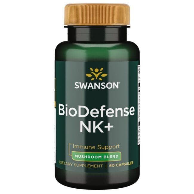 Swanson ULT BIODEFENSE NK+ etiqueta muestra AHCC y beta glucanos.