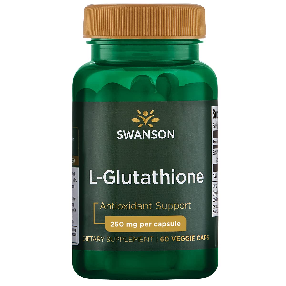 Swanson ULT L-Glutatión en frasco, apoyo a la desintoxicación saludable.