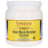 Swanson ULT Senior Muscle RET PD vainilla, porción lista para batido diario.