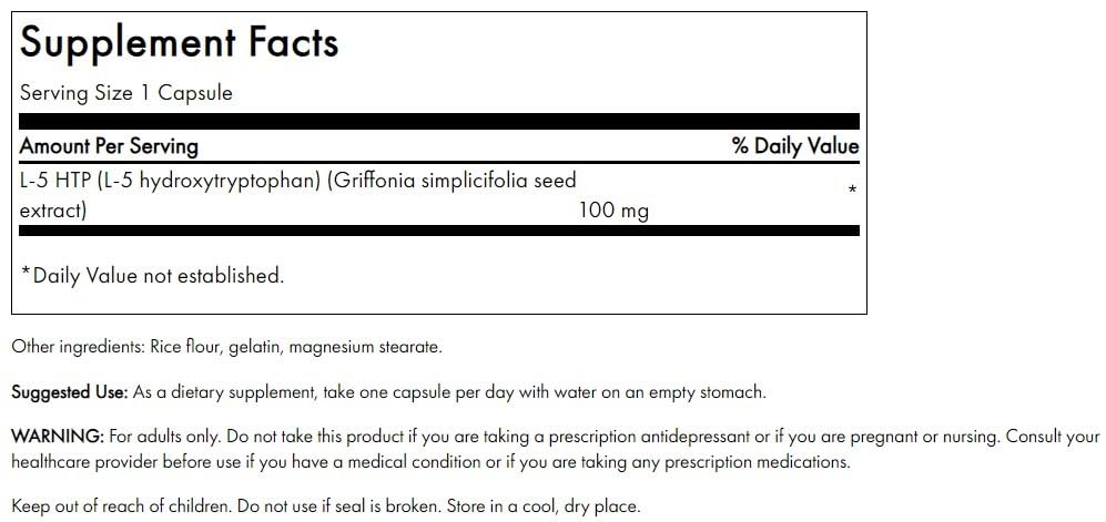 Swanson Ultra 5-HTP en botella, fuente natural para mantener equilibrio y bienestar