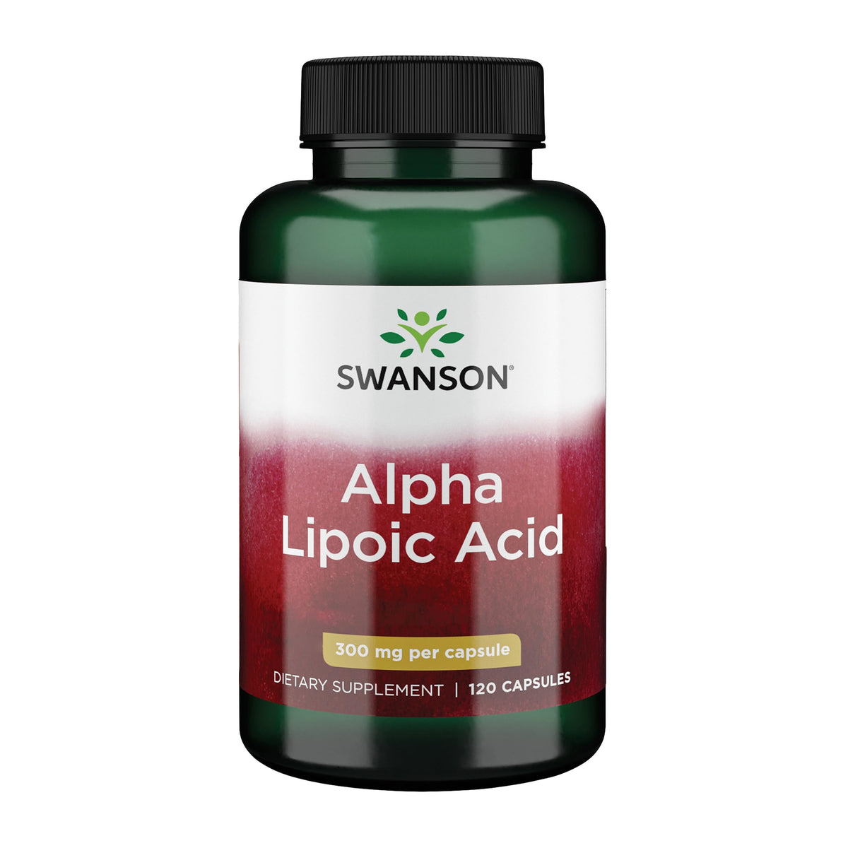 Swanson Ultra ácido alfa-lipoico: botella con etiqueta que destaca la fórmula antioxidante para la salud celular.