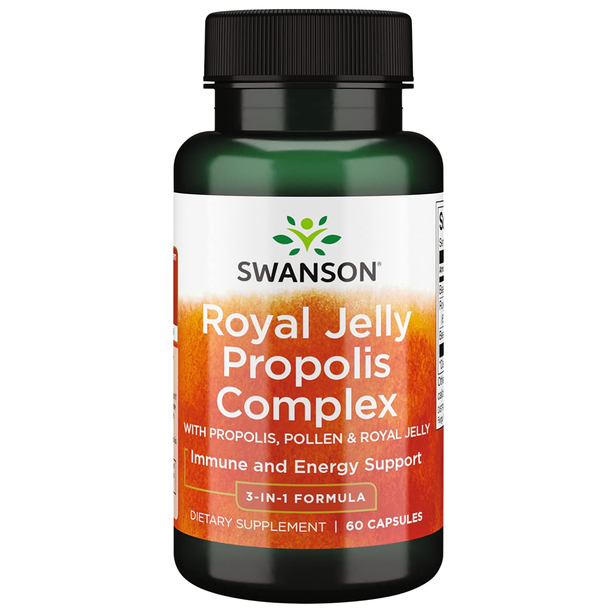 Swanson Ultra Royal Jelly Propolis cápsulas para apoyo diario de energía e inmunidad.