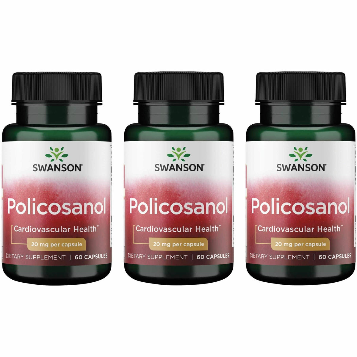 Swanson Ultra Policosanol cápsulas, apoyo diario a la salud cardiovascular.