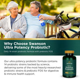 Swanson Ultra Probiotic DRcaps, cápsulas vegetales para mayor estabilidad.