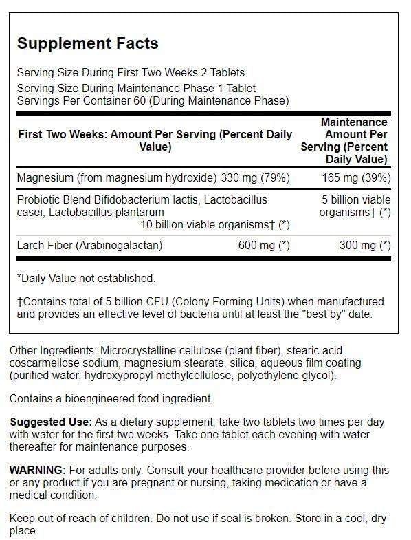Swanson Ultra Pro-Oxy-Biotic dorso de la botella, información de ingredientes.