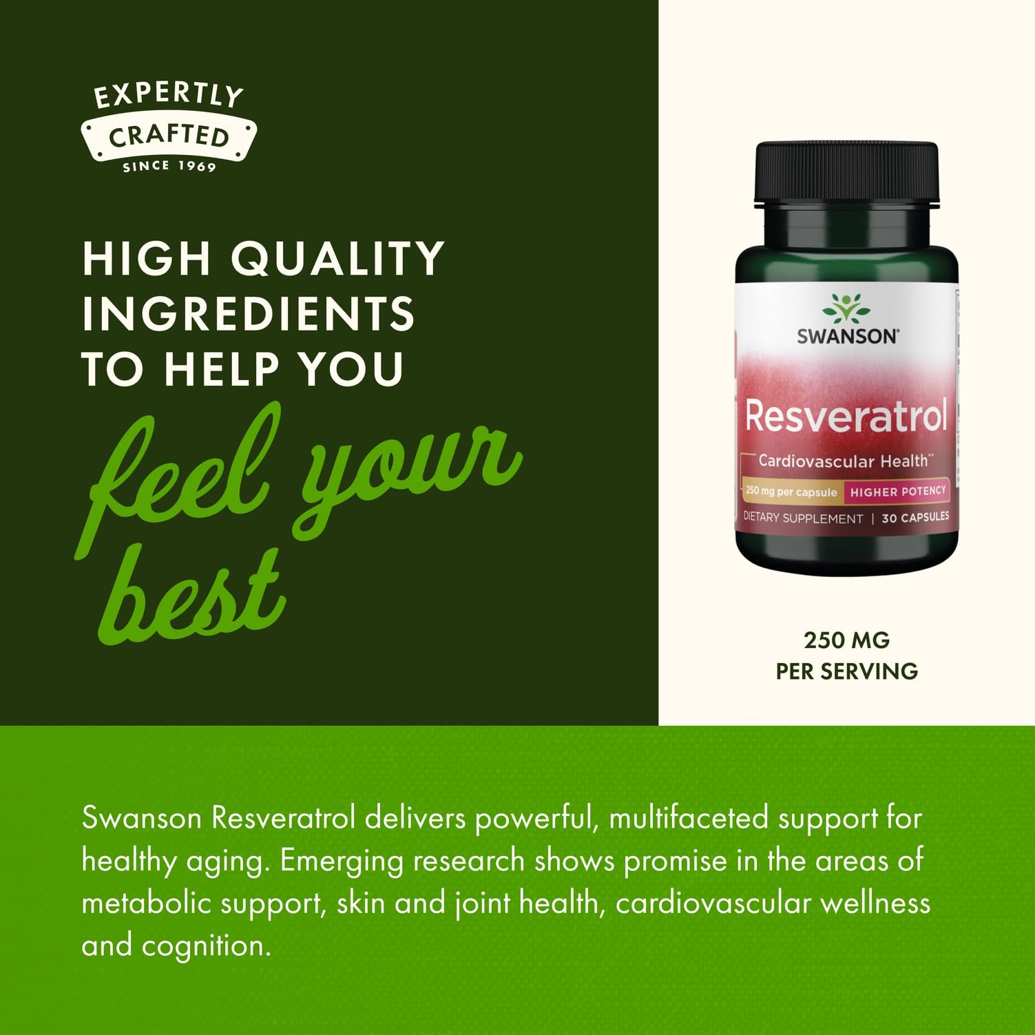 Swanson Ultra Resveratrol, empaque-3-pack, opción conveniente para varios días.