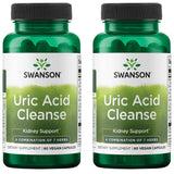 Swanson Uric Acid Cleanse: botella mostrando el envase de 60 cápsulas vegetales