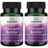 Envase Swanson suplemento vegano de colágeno con Dermaval para cabello, piel y uñas saludables.