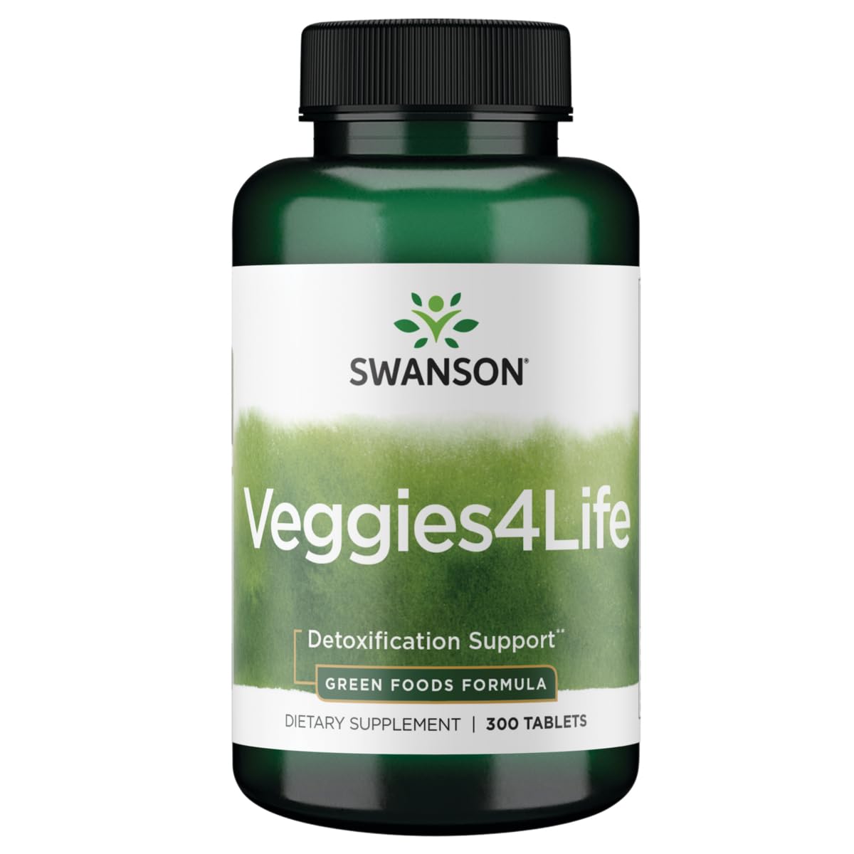 Swanson Veggies4Life: botella de tabletas para nutrición diaria y consumo cómodo.