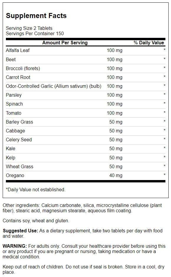 Swanson Veggies4Life: ingredientes antioxidantes y fibra para apoyo digestivo.