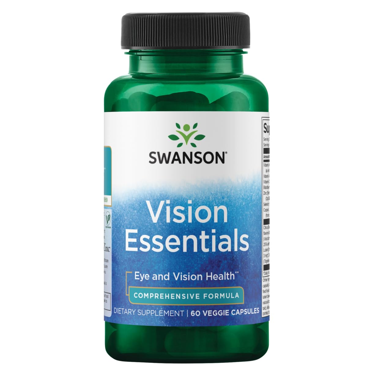 Swanson Vision Essentials: botella de cápsulas, apoyo diario a la fatiga visual