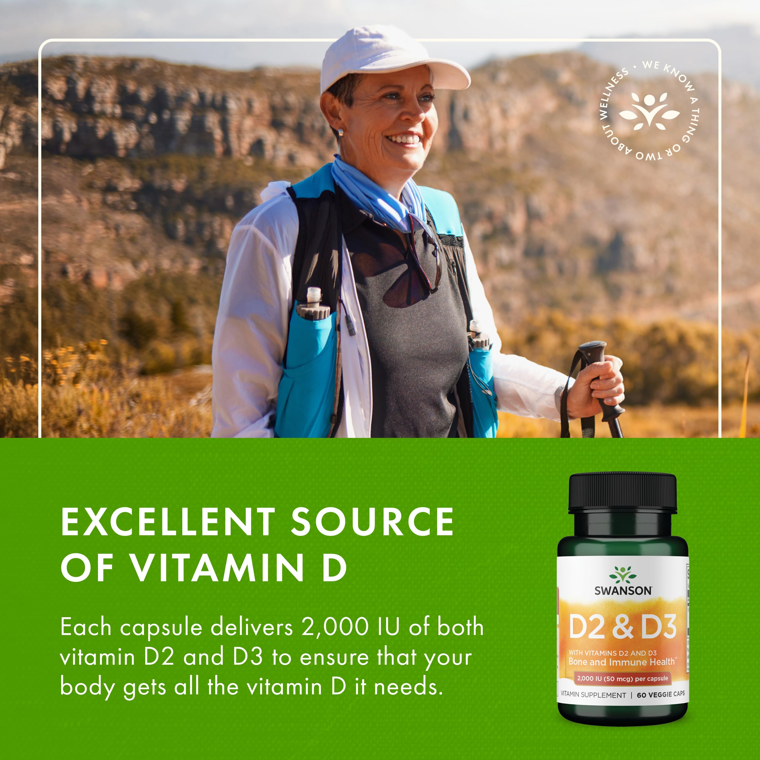 Uso diario con Swanson Vitamin D Complex para apoyo inmune.