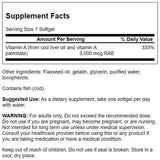 Swanson Vitamina A 10,000 UI en botella de cápsulas, conveniencia diaria.