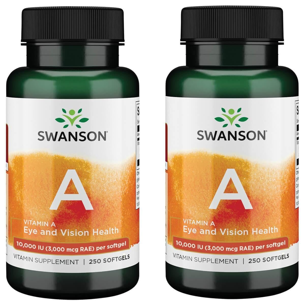 Swanson Vitamina A cápsulas suaves, apoyo a piel y visión para el uso diario