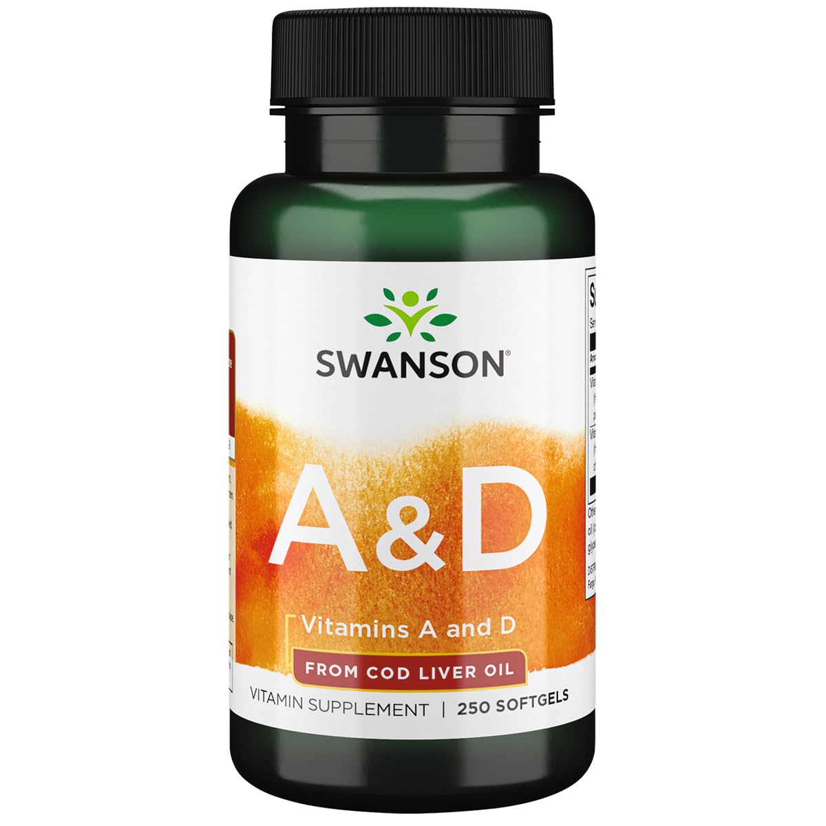 Swanson Vitamina A y D cápsulas: cuidado de ojos y visión saludable.