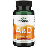 Swanson Vitamina A y D cápsulas: cuidado de ojos y visión saludable.