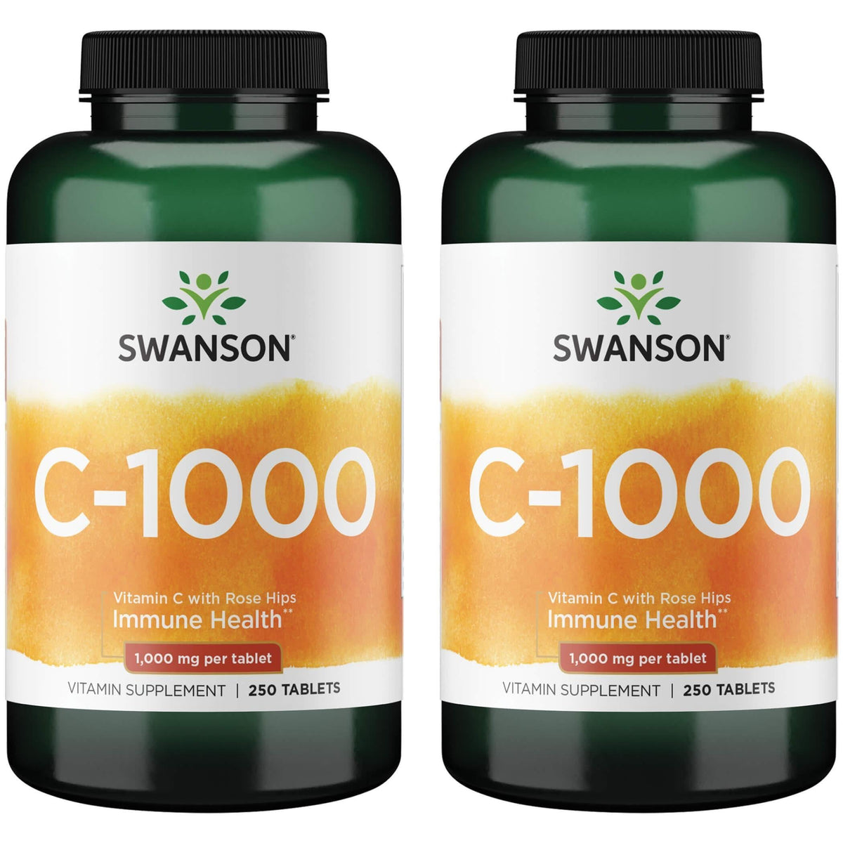 Swanson Vitamina C con rosa mosqueta, soporte inmunológico y antioxidante en tabletas.