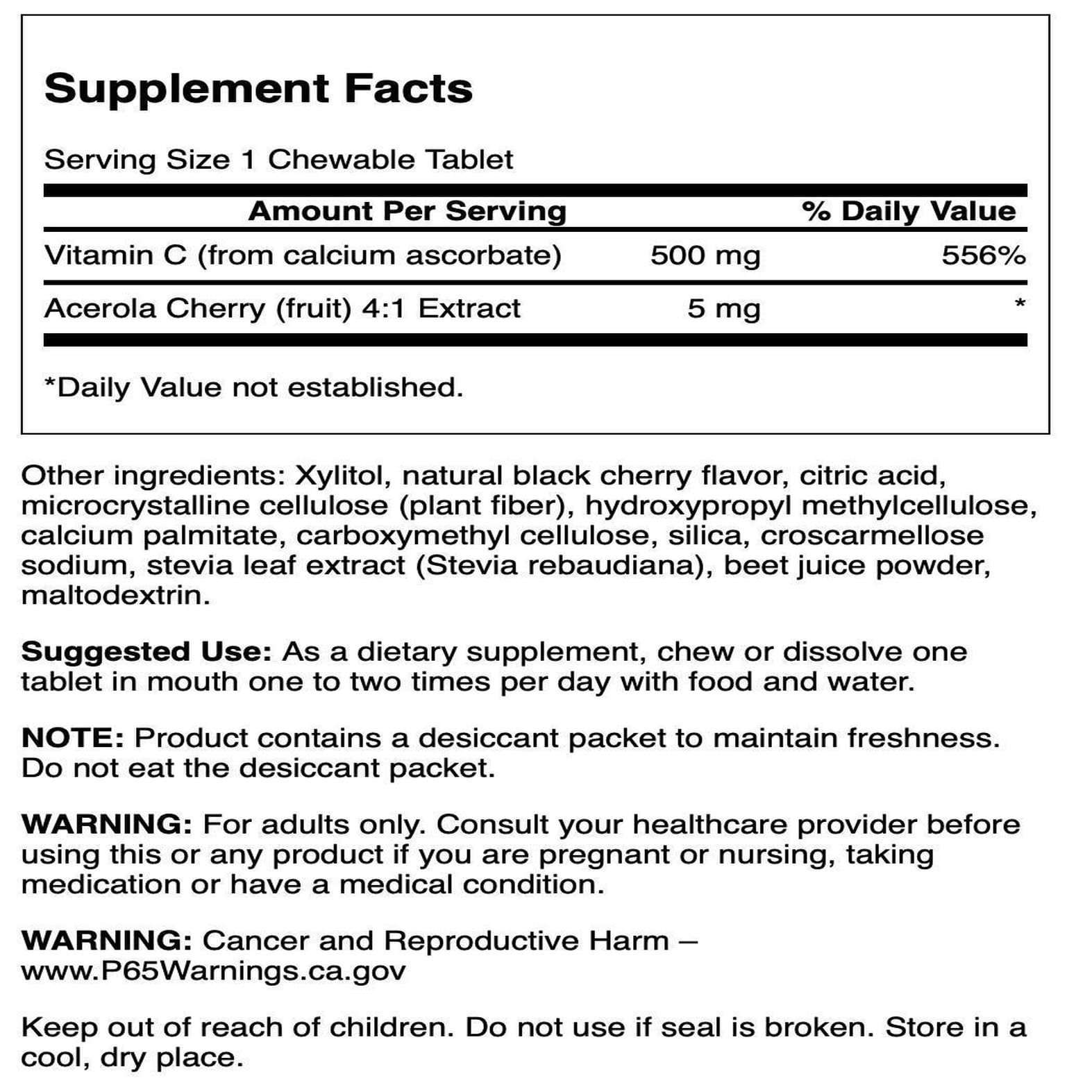 Swanson Vitamina C disolución rápida sin azúcar, ideal para consumo diario.