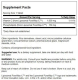 Tabletas de Swanson Vitamina C liposomal, uso diario para bienestar general.