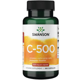 Swanson Vitamina C con rosa mosqueta en botella, apoyo para piel saludable