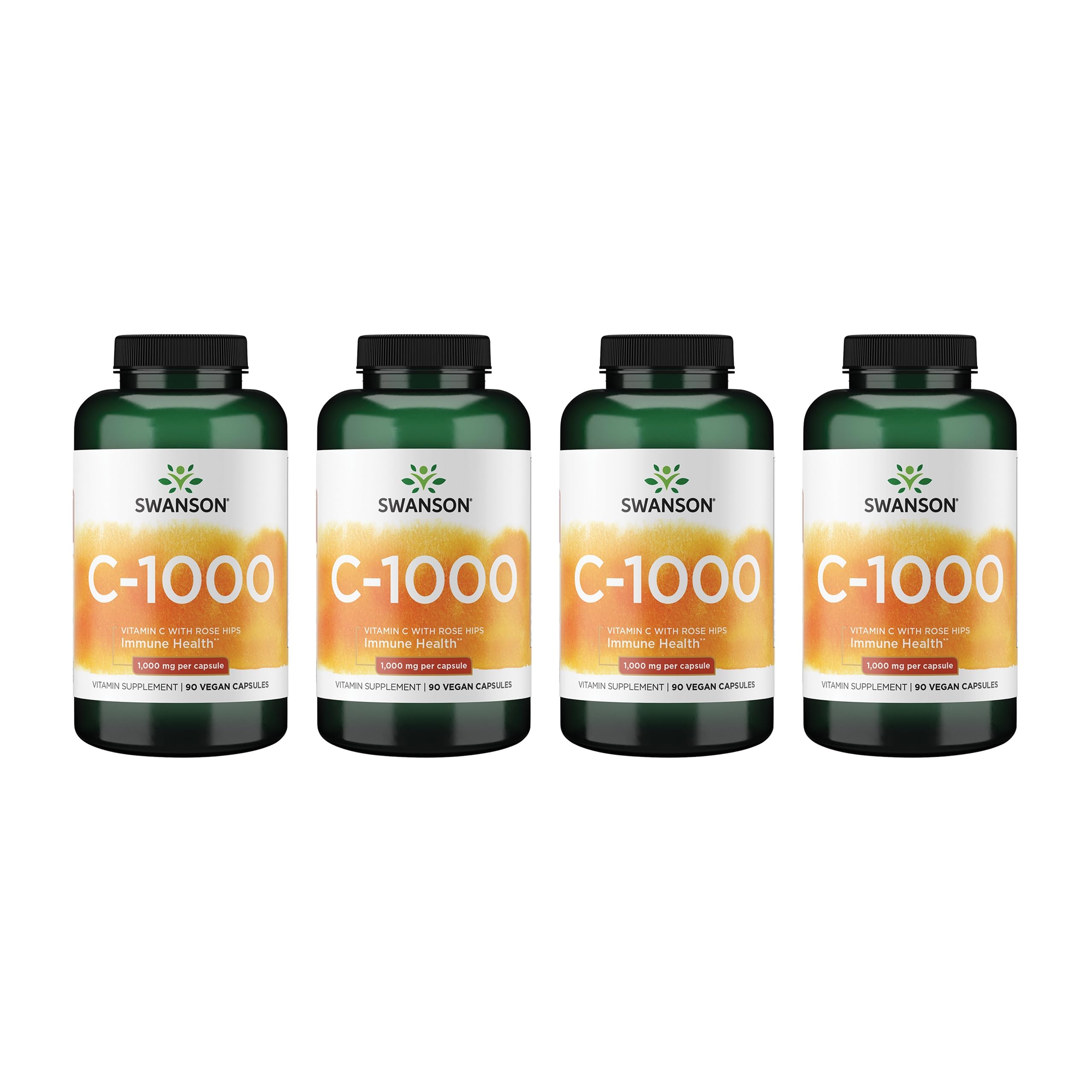 Swanson Vitamina C con Rosa Mosqueta, cápsula suave para apoyo inmunológico diario.
