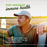 Swanson Vitamina C con Rosa Mosqueta, botella de 90 cápsulas para uso diario.