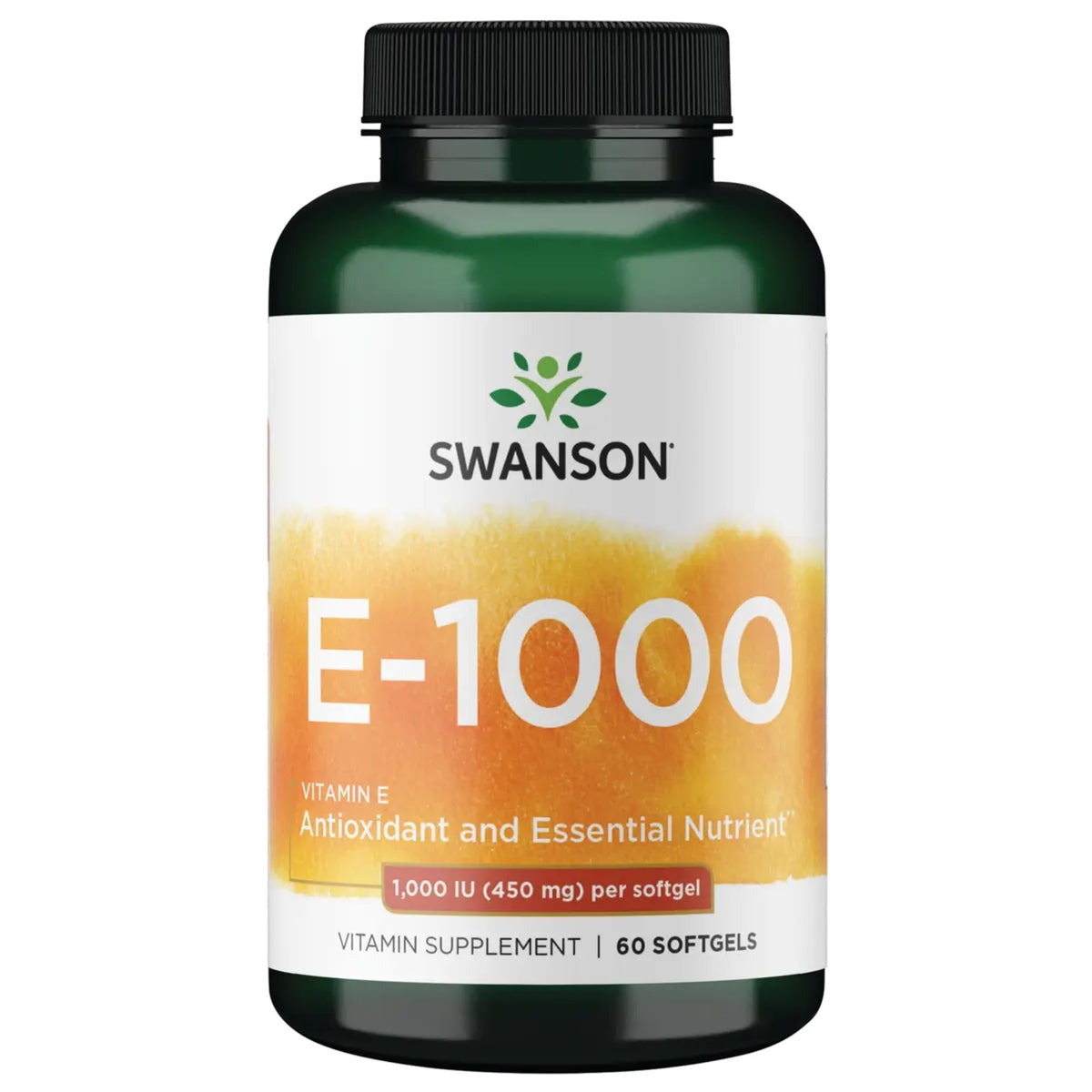 Swanson Vitamina E 1000 UI botella: apoyo antioxidante diario.