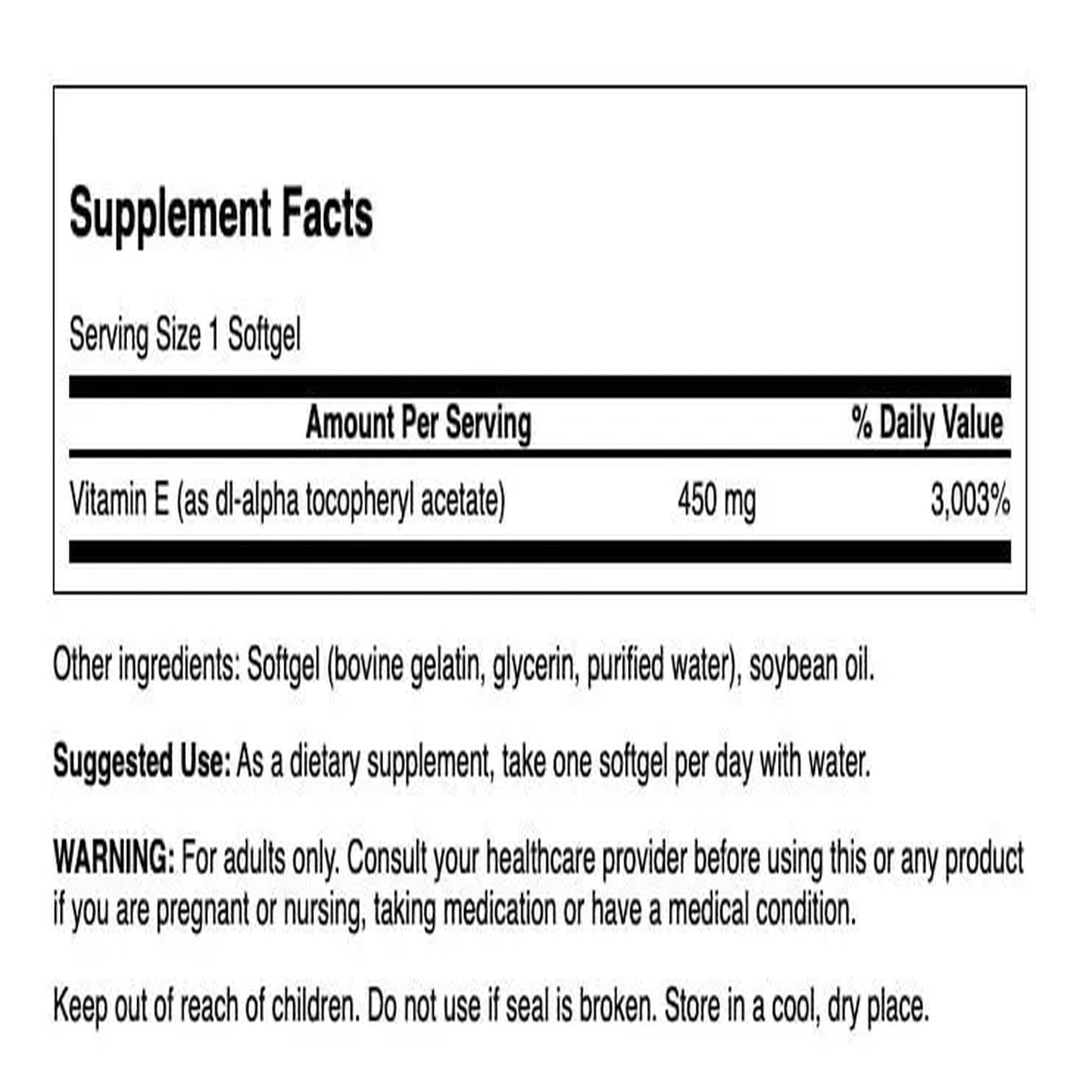 Swanson Vitamina E 1000 UI cápsulas blandas: fáciles de tragar.