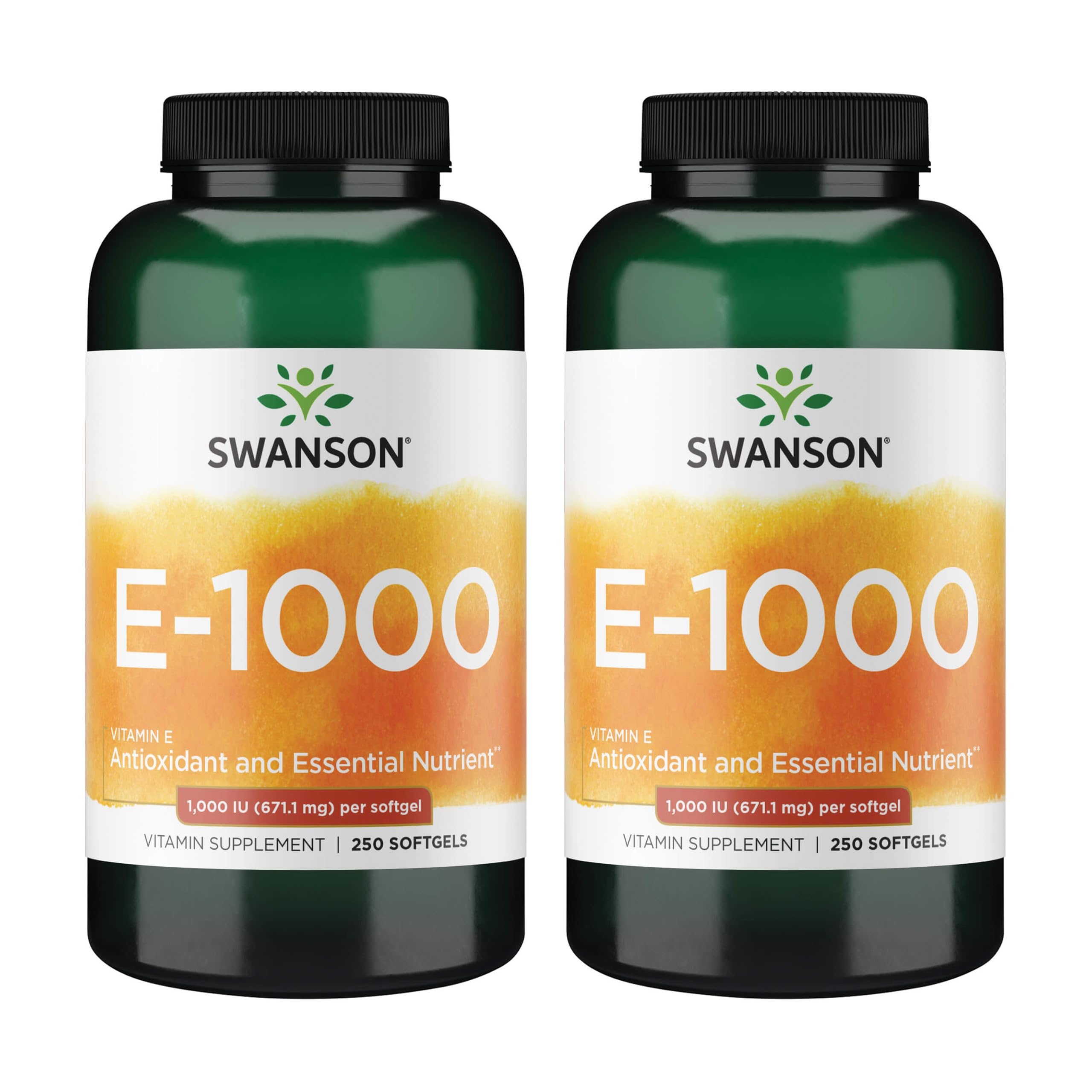 Swanson Vitamina E 1000 UI, botella, apoyo a la salud cardiovascular