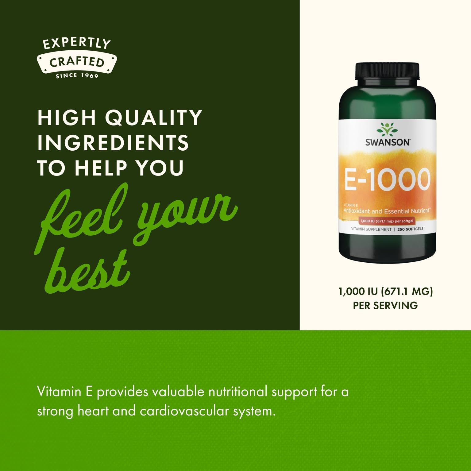 Swanson Vitamina E 1000 UI, dos-pack práctico para el suministro familiar