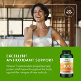 Swanson Vitamina E 1000 UI, interior del envase, cápsulas fáciles de tragar
