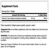 Swanson Vitamina E 200 UI, cápsulas blandas brillantes para trago fácil
