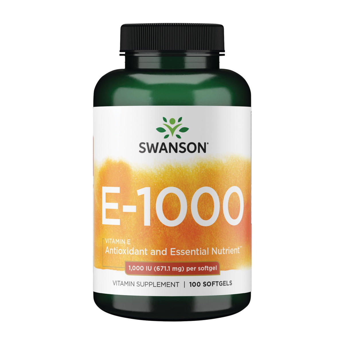 Swanson Vitamina E Natural en cápsula de alpha-tocoferol para uso diario y bienestar general