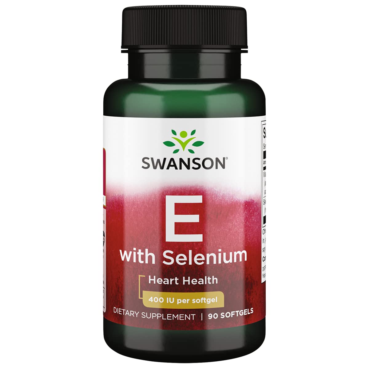 Swanson Vitamina E y Selenio, frasco de cápsulas para uso diario y apoyo antioxidante