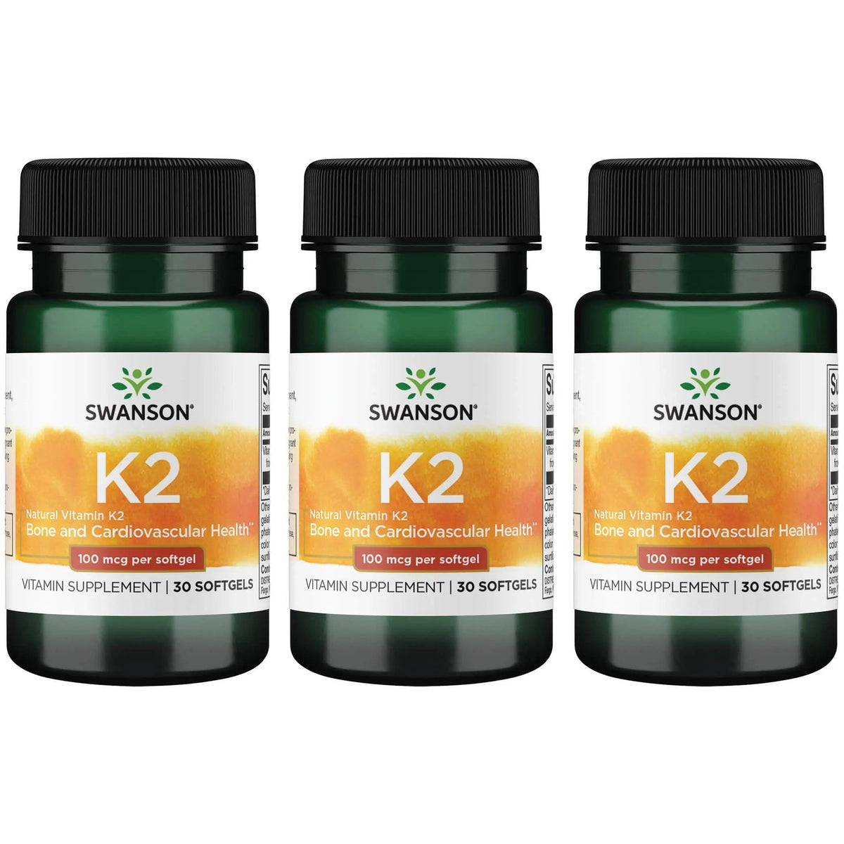Swanson Vitamina K2 MK-7 Natto, botella, apoyo a la salud ósea
