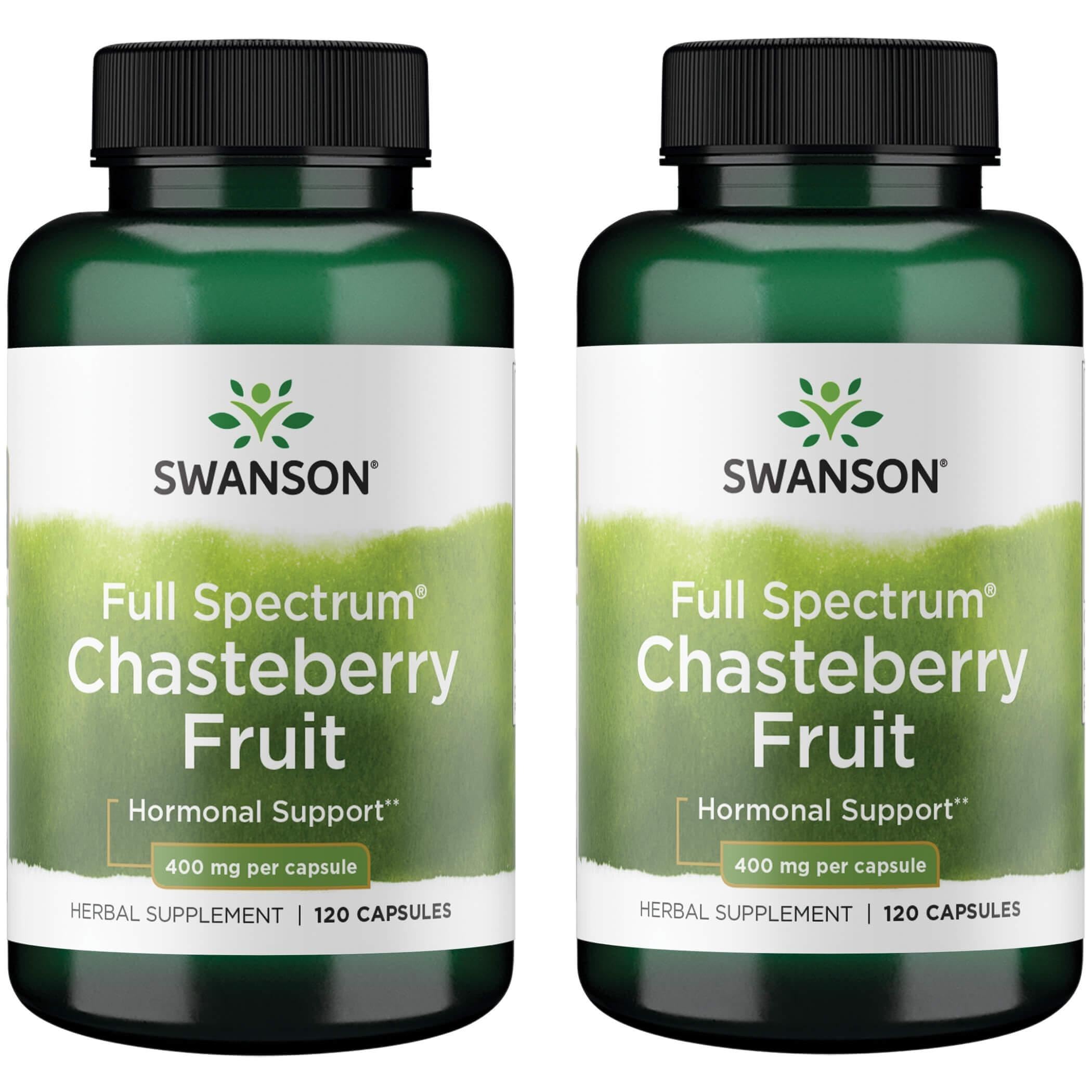 Swanson Vitex: cápsulas de fruta para equilibrio hormonal y bienestar diario.
