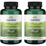 Swanson Vitex: cápsulas de fruta para equilibrio hormonal y bienestar diario.