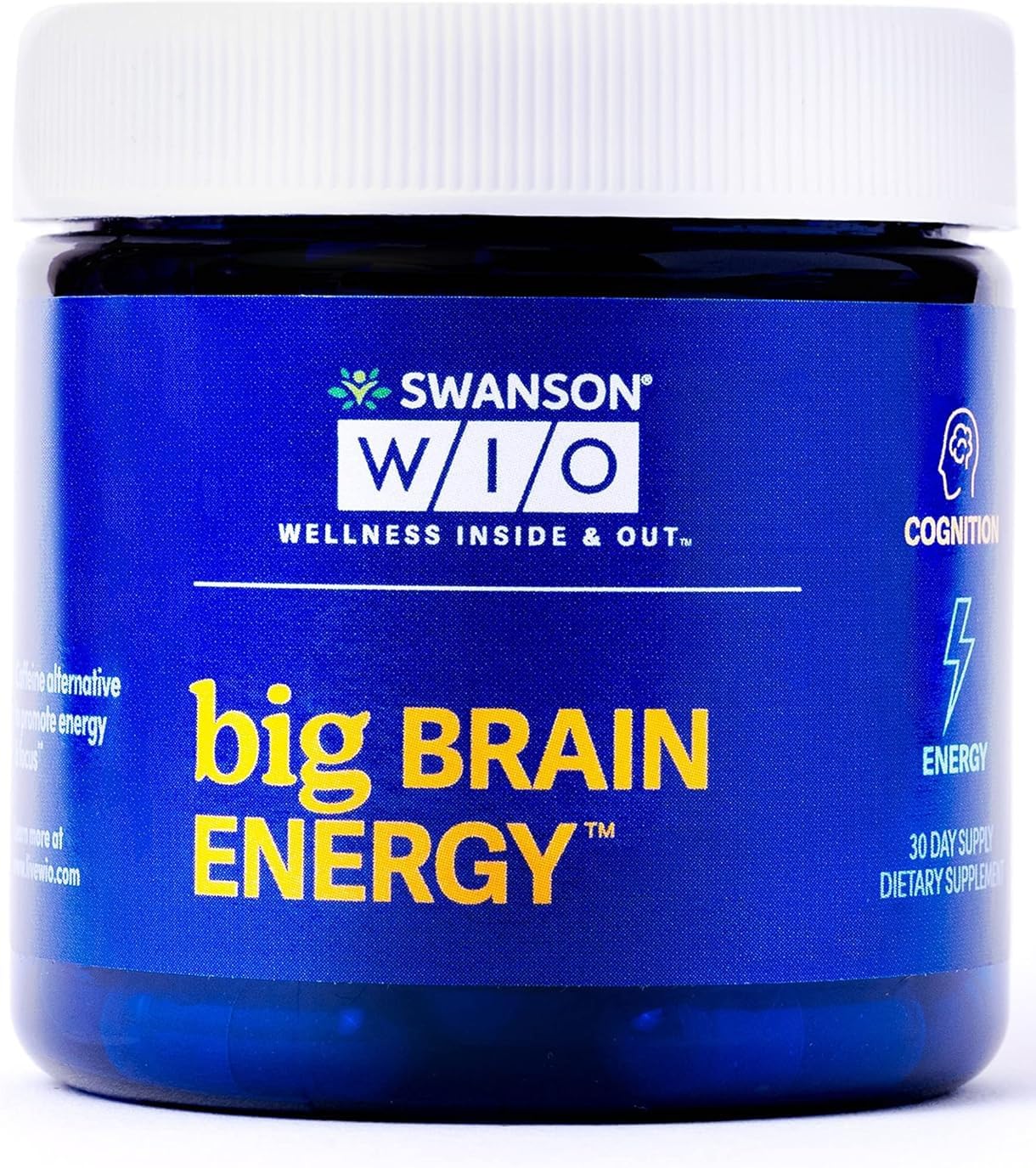 Swanson WIO Gran Energía Cerebral: cápsulas para enfoque sostenido y claridad mental