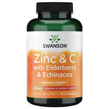 Swanson Zinc y Vitamina C con Sauco y Echinácea, empaque, para apoyo diario del sistema inmune