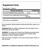Swanson Zinc Carnosine: etiqueta frontal que destaca beneficios digestivos