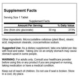 Tabletas de Swanson Zinc Gluconate en primer plano para consumo diario