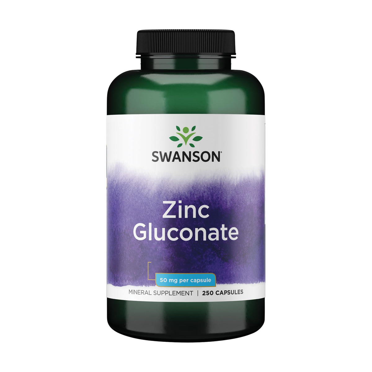 Swanson Zinc Gluconato: cápsulas para apoyo diario de la salud general.