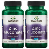 Swanson zinc gluconato, tableta de 30 mg para soporte inmune, visión y próstata