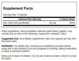 Zinc Picolinato Swanson 22 mg con mayor absorción para la visión.