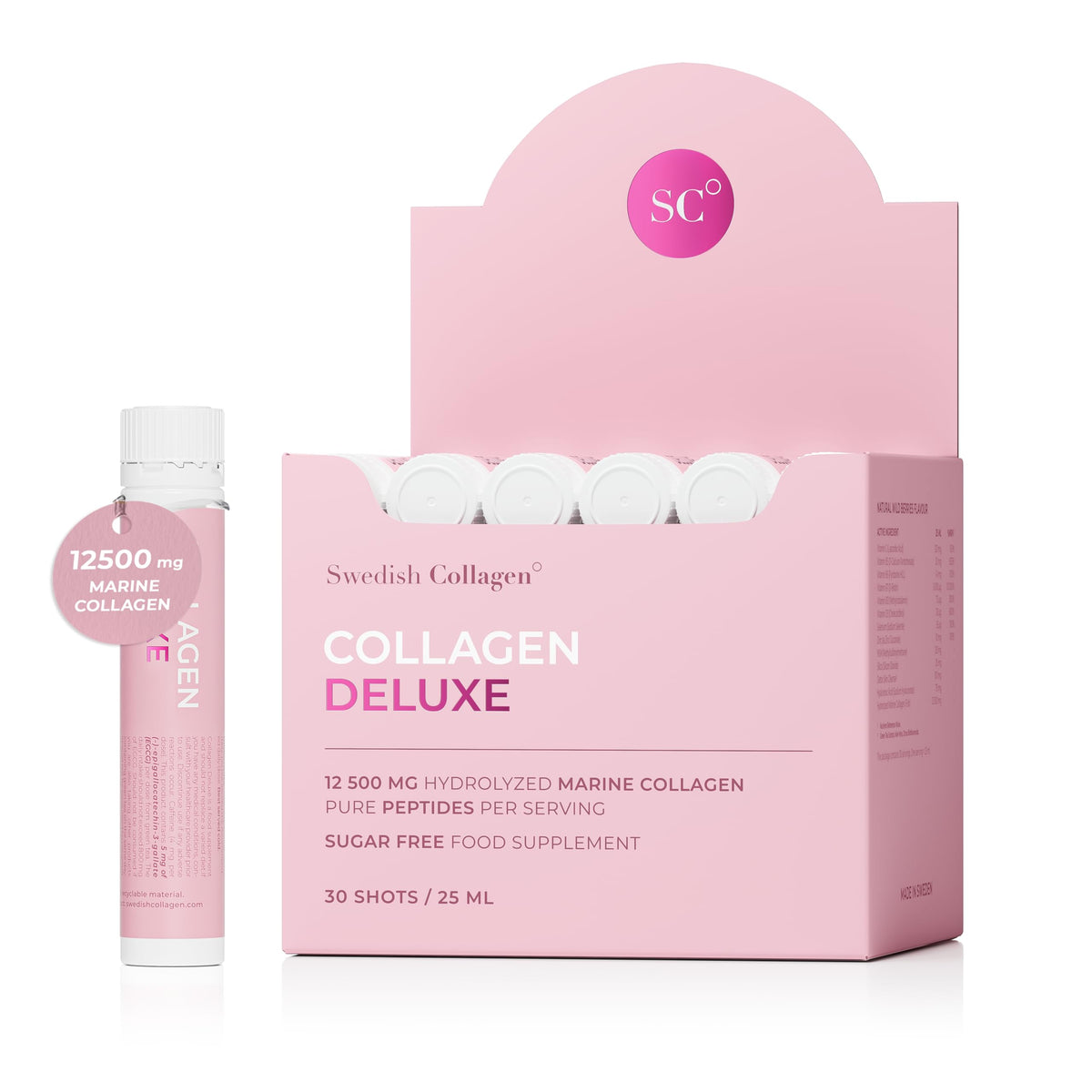 Swedish Collagen Deluxe frasco de 25 ml para piel y cabello saludables