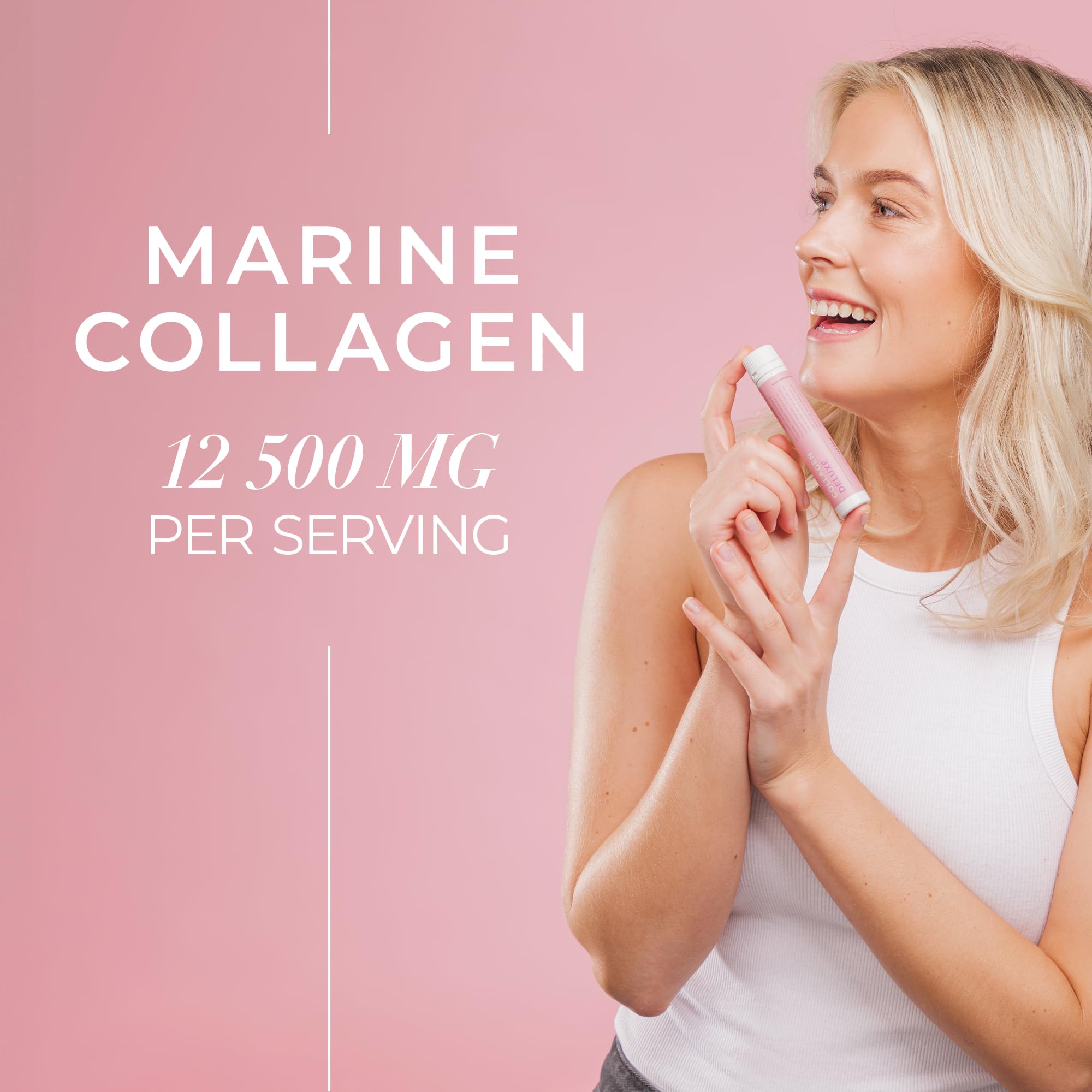 Swedish Collagen Deluxe shot diario de 25 ml para uñas más fuertes