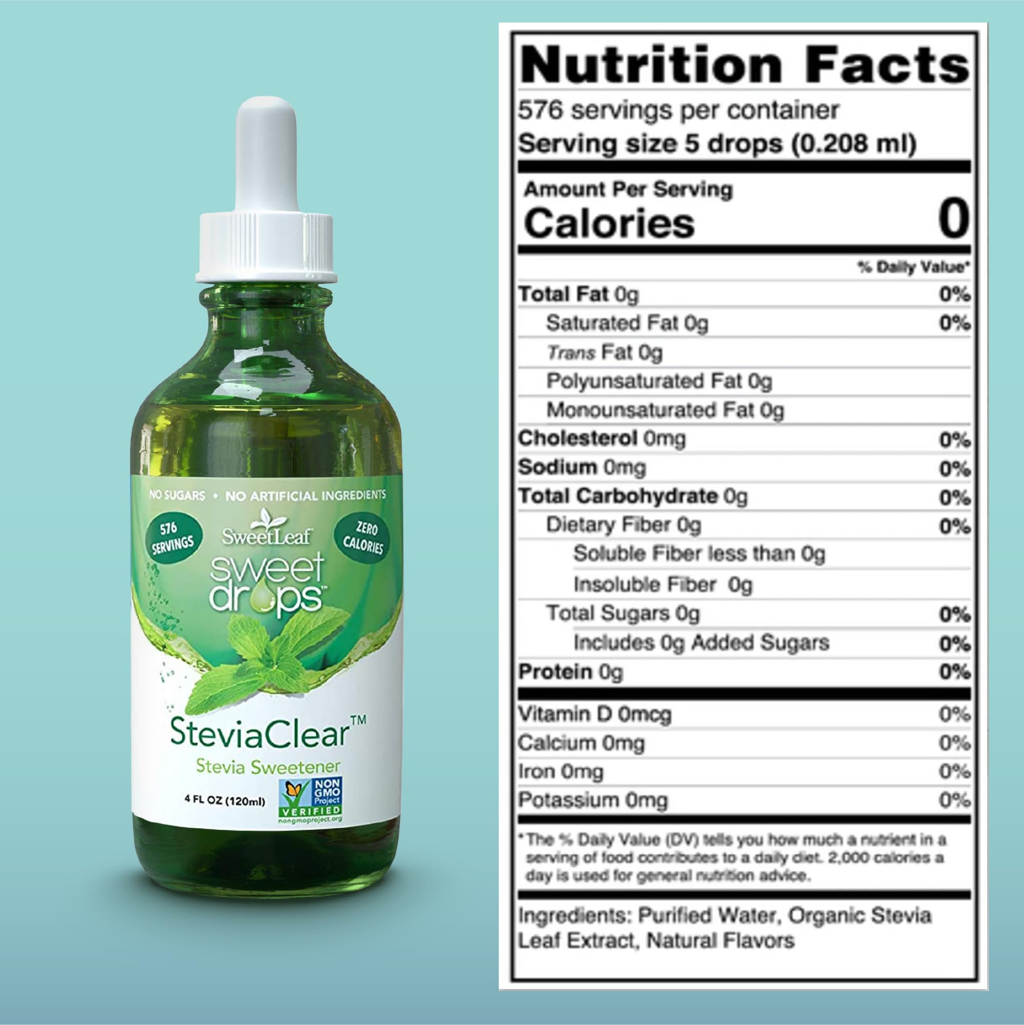SweetLeaf Steviaclear: sabor suave para té y bebidas sin amargor.