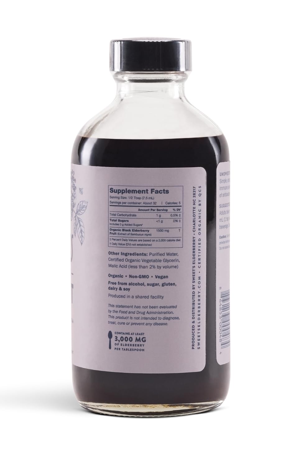 Etiqueta Orgánica USDA en Sweet's Elderberry Extract