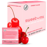 Sweetums: empaque individual de toallitas femeninas para uso rápido y discreto.